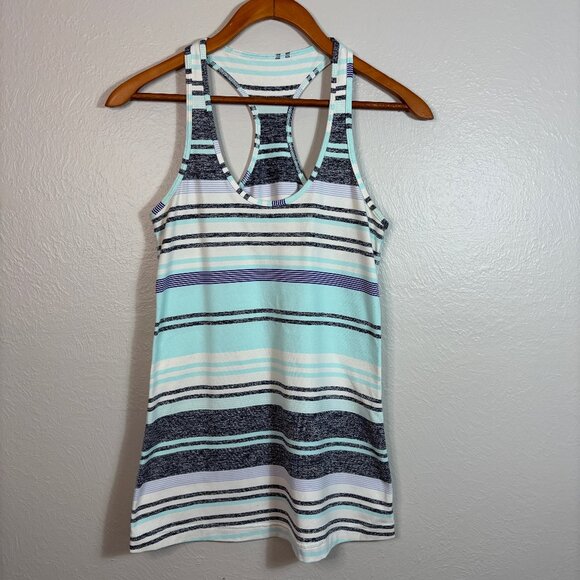 Lululemon Cool Racerback Striped Tank Top in Static Wave Print - Picture 4 of 9